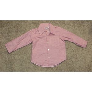 Red Beans White Windowpane Frank Shirt Size 2T